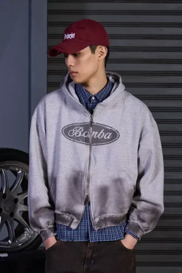 Campera Gris Boxes