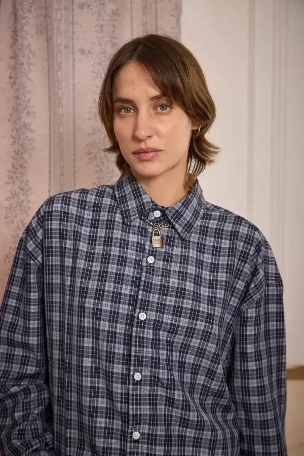 Camisa Cuadros Gris Too Hot, foto 7