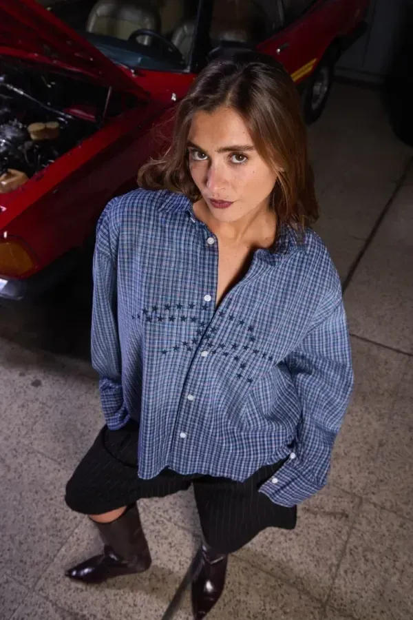 Camisa Manga Larga Azul Stars, foto 10