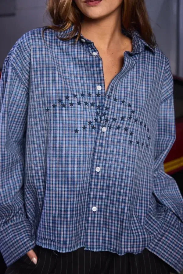 Camisa Manga Larga Azul Stars, foto 12