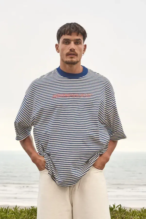 Remera Stripes Azul PM Heat