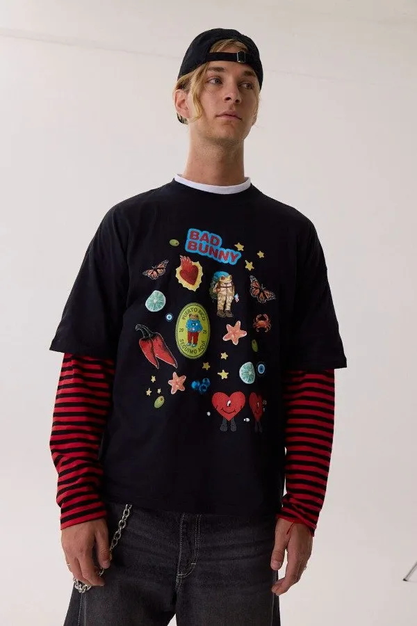 Remera Boxy Stickers