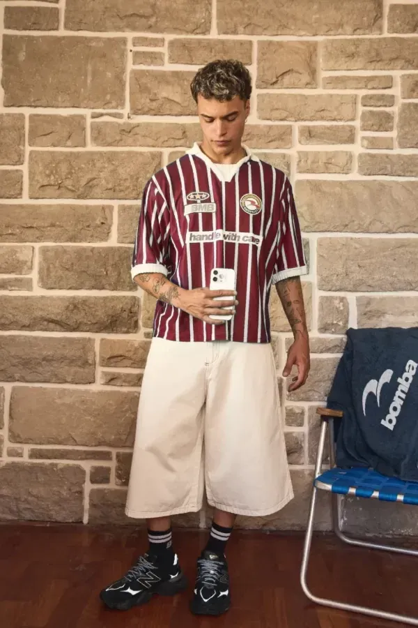 Camiseta Stripes Bordo