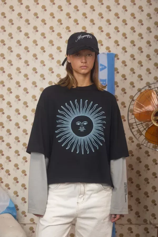 Remera Doble Manga Negra Argentina, foto 10